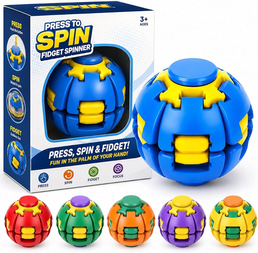 Press-to-Spin Fidget Ball