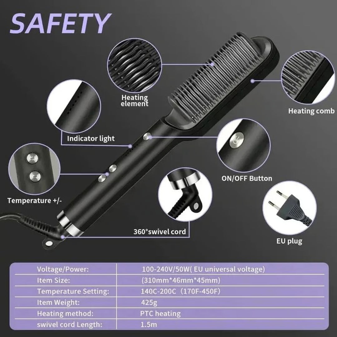 Electric Hair Straightener Comb