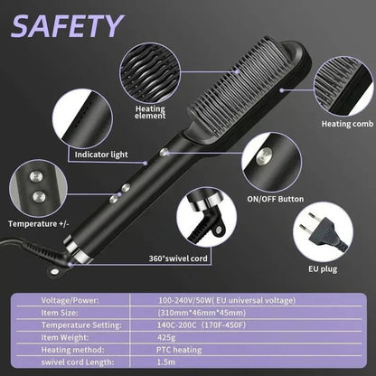Electric Hair Straightener Comb