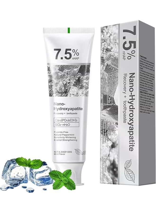 7.5% Hydroxyapatite Toothpaste - Nano Hydroxyapatite Whitening Toothpaste