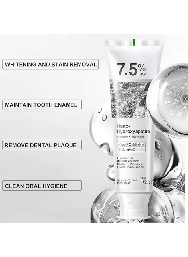 7.5% Hydroxyapatite Toothpaste - Nano Hydroxyapatite Whitening Toothpaste